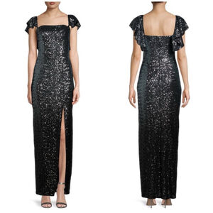 Marchesa Notte Womans Evening Gown NEW Ombré Sequin Column Dress Size 16